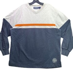 Structure Sweatshirt Mens Large Colorblock Preppy Academia Pull Over Streetwear